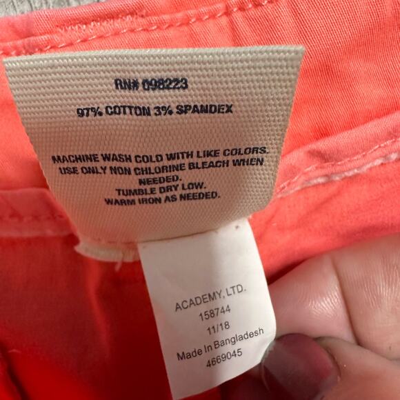 Magellan Outdoors Coral Happy Camper 4'' Shorty Shorts Womens 4 Mid Rise Stretch - Picture 5 of 7